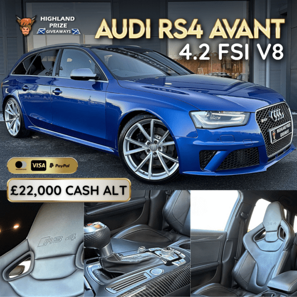 AUDI RS4 AVANT 4.2 FSI V8 OR £22,000 CASH ALTERNATIVE