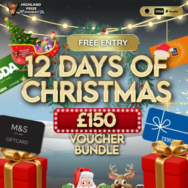 12 DAYS OF CHRISTMAS - FREE ENTRY DAY 2 - £150 VOUCHER BUNDLE